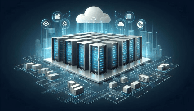 Cloud data center servers network infrastructure